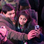 Cuple Selfie New Year Eve Time Square