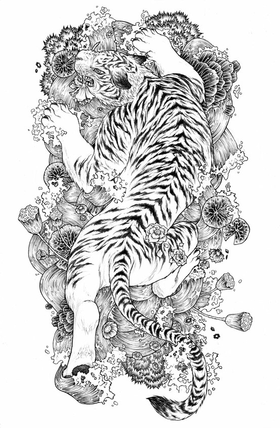 Tiger Henna Tattoo Design