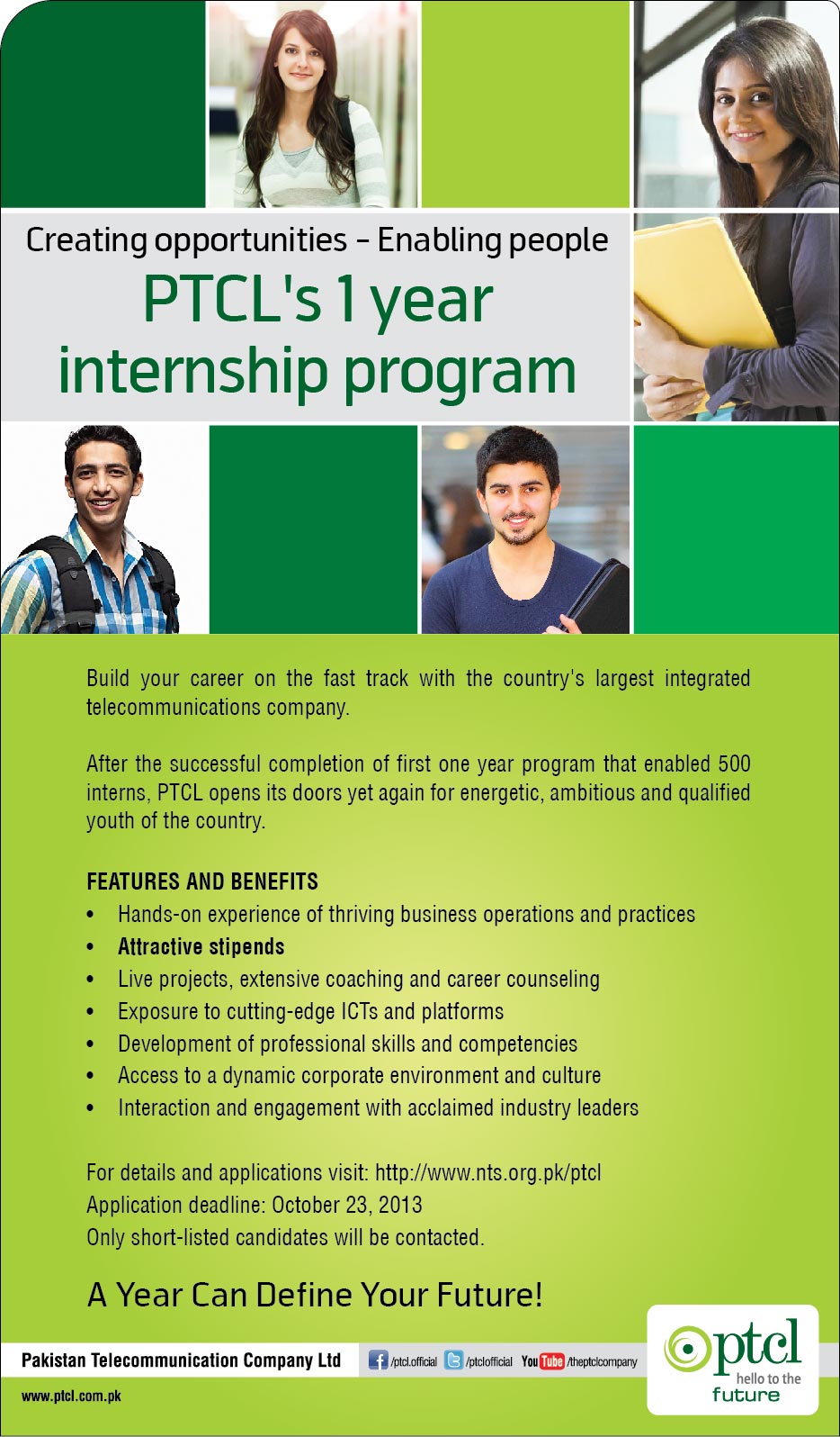 Internship Jobs in PTCL