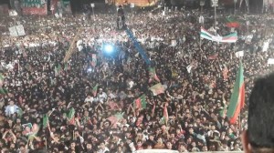 PTI Huge Crowd at Dhobi Ghat Faisalabad Jalsa