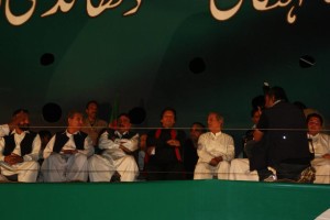 PTI Leadership at D-Chowk Islamabad