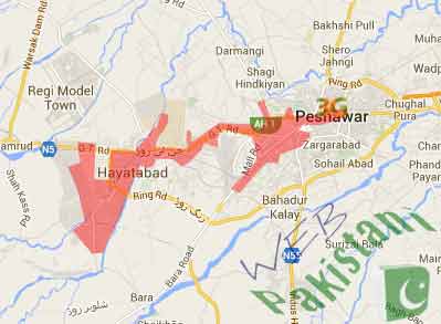 Peshawar Ufone 3G Coverage Area