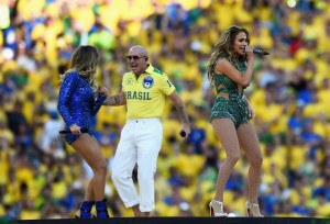 Claudia Leitte, Pitbull and Jennifer Lopez Perform During The Opening Ceremony