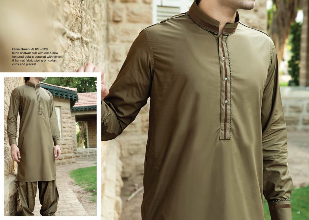 Junaid Jamshed Olive Green Kurta Shalwar
