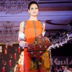Model Wear Gul Ahmed Orange Dress at The Saffron Night Fashion Show