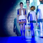 Model Wear Gul Ahmed White & Blue Dress at The Saffron Night Fashion Show