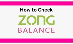 zong balance check code